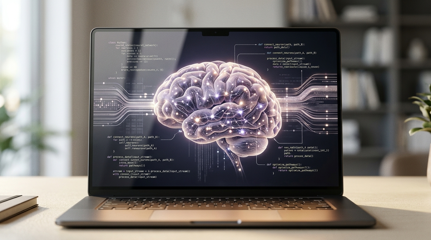 Computador representando a programação da mente humana